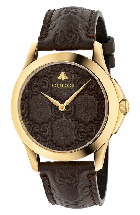 gucci brown watch strap